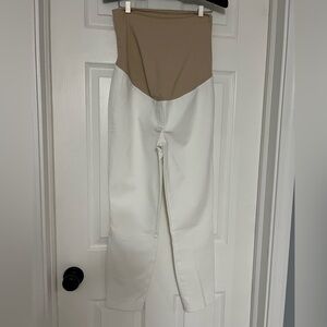 Loft Maternity white ankle Pants 2M